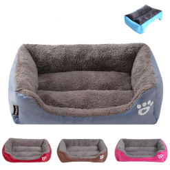 S-3XL Pet Sofa With Waterproof Bottom And Soft Fleece In 9 Colors